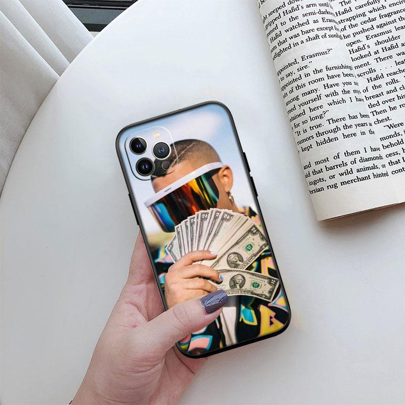 Чехол-обложка премиум-класса Bad Bunny для iPhone 16 15 14 13 Pro Max Plus Mini