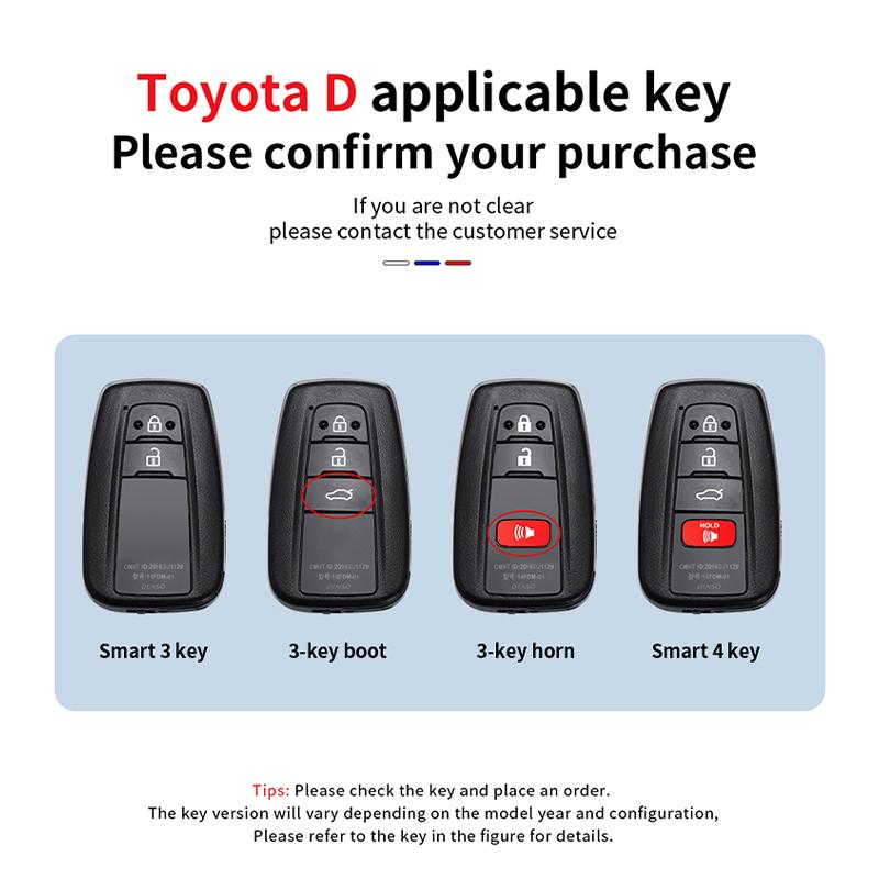 Чехол для автомобильного ключа для Toyota Prius Camry Corolla C-HR CHR RAV4 Prado Izoa Levin Avalon 2018 2019 2020 цинковый корпус