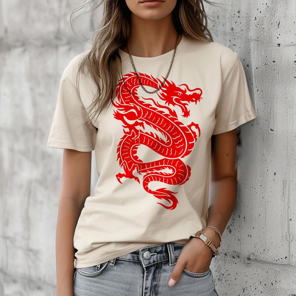 Dragon Tee Women Summer T-shirts Girl Harajuku Clothing