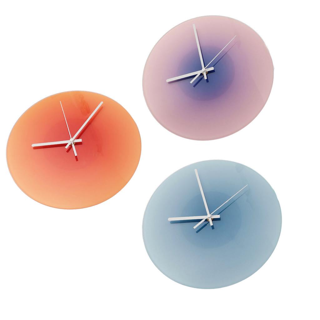 Кварцевые настенные часы 12 дюймов на батарейках Стеклянные Бесшумные Круглые настенные часы для гостиной кухни Cla