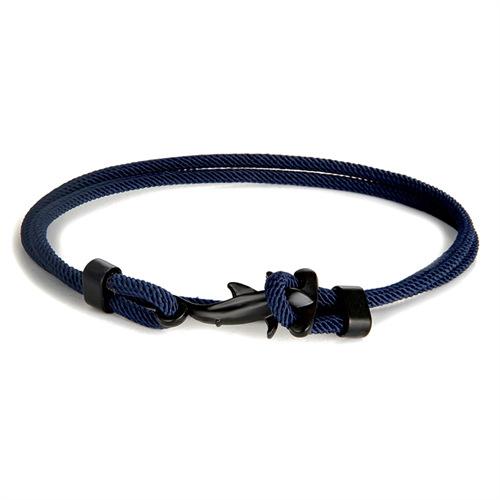 Маленький Свежий Черный Маленький Акула-Молот Браслет Миланская Веревка Многооборотный Регулируемый Шнурок на Руку Работник