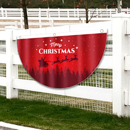 Подвесной флаг Необычные изысканные узоры Моющийся подвесной флаг Рождественский веерообразный флаг Подвесной флаг для фестиваля