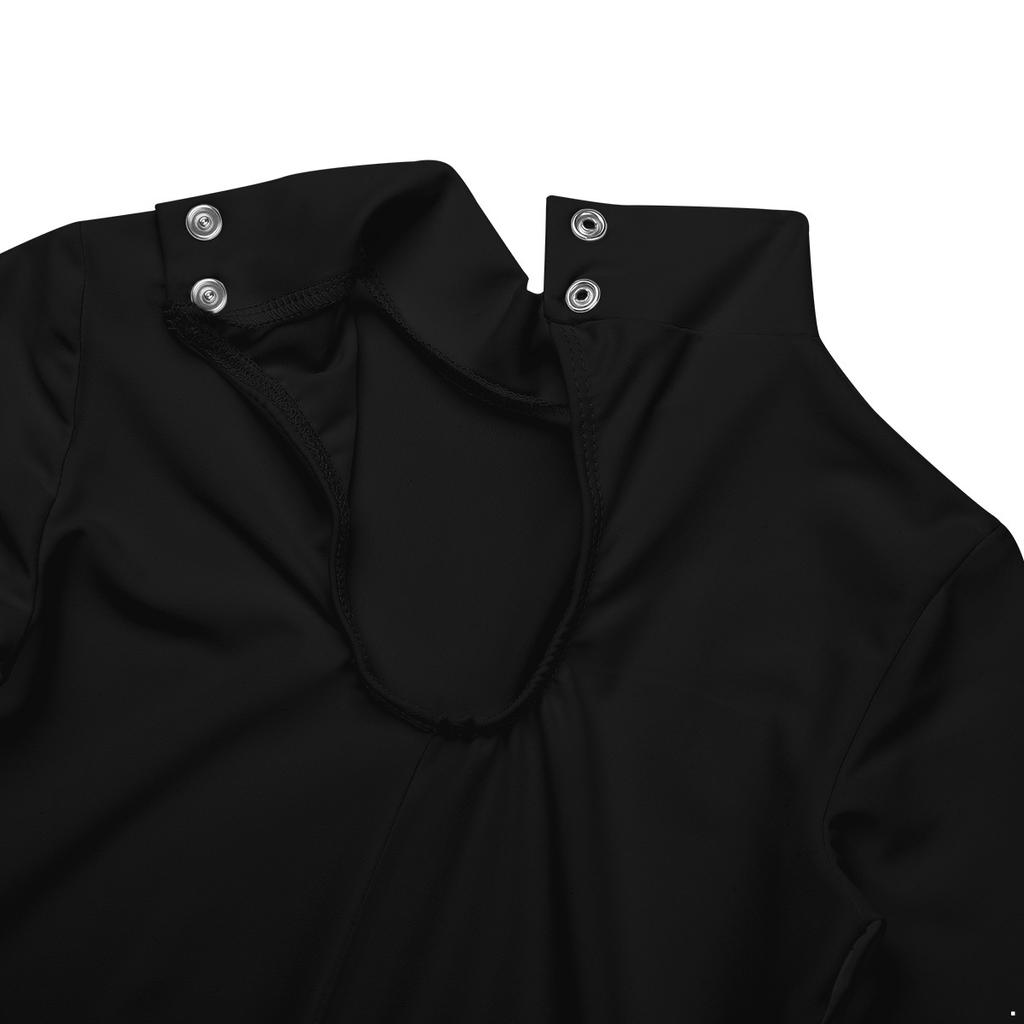 Child Long Sleeve Mock Neck Professional Ballet Dance Leotard Girls Gymnastics Bodysuit Unitard