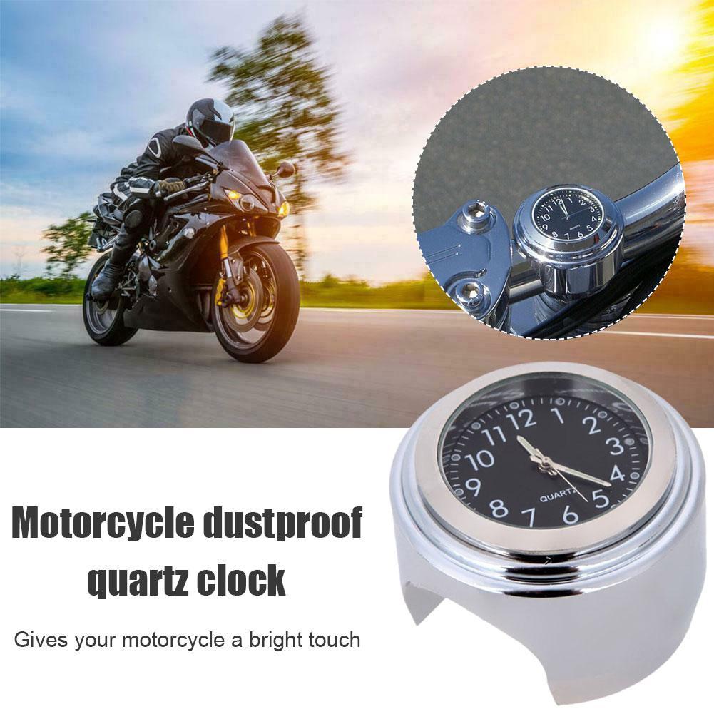 Universal Motorcycle Handlebar Watch Bike Hand Grip Bar Mount Dial Clock Waterproof For Scooter Bicycle Motor Atv S7i3