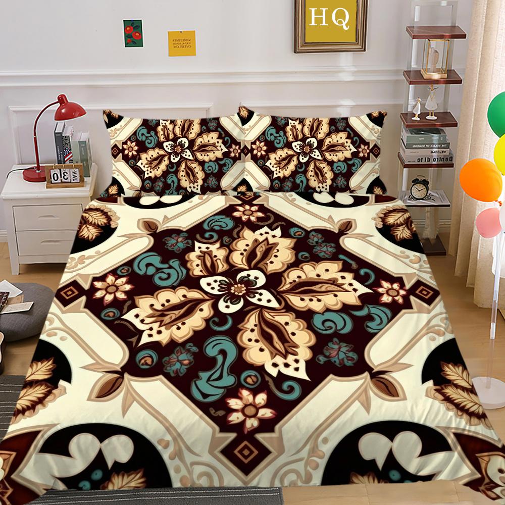 Домашнее постельное белье 3D Высокое качество с принтом пейсли для женщин, королевский размер, декор для спальни, комплект постельного белья, покрывало