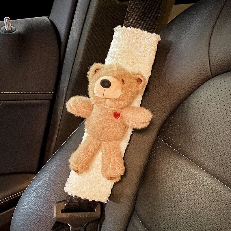 Automobile Seat Belt Shoulder Protector Pairs of All Year Round Universal Cartoon Cute Car Interior Decorations Goddess Stylish Safety Belt Cover