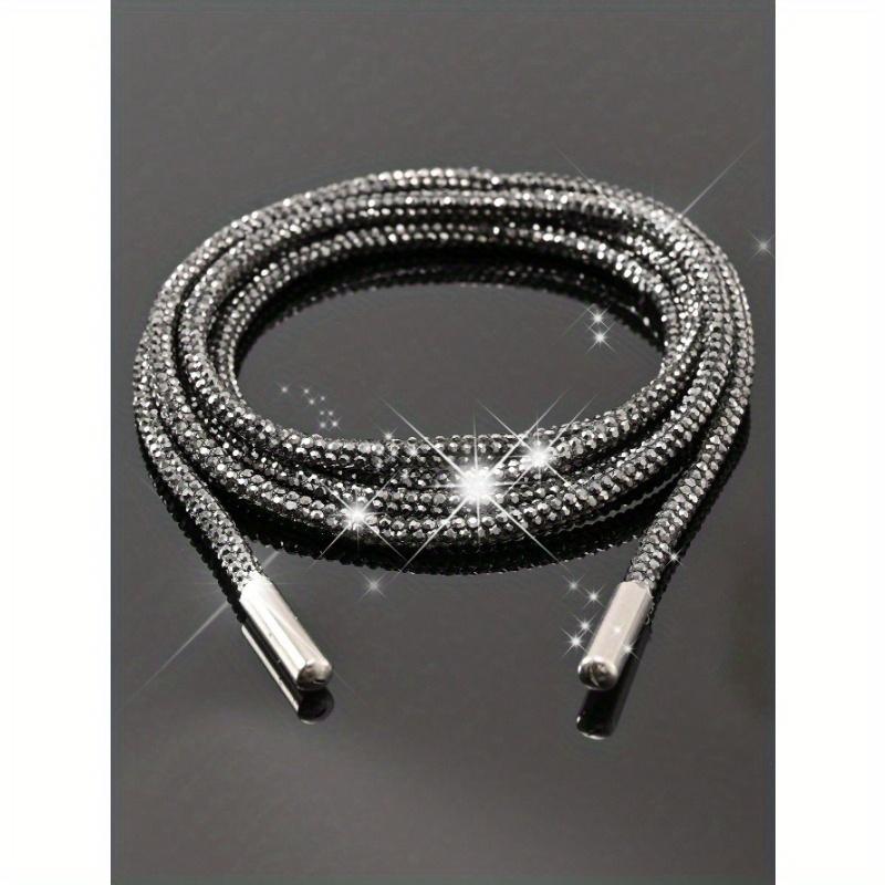 1 пара белых шнурков со стразами, модные шнурки для кроссовок и спортивной обуви, для летней вечеринки