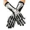 1 пара перчаток-скелетов на Хэллоуин, принт руки призрака, светящиеся в темноте, люминесцентные, контрастного цвета, с полными пальцами, ужасающие
