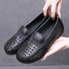 GKTINOO Summer Hollow Genuine Leather Shoes New Women Shoes Woman For Mom Women's Flats Comfortable Handmade Loafers