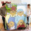 Berenstain Bears 2D Flat Pattern Flannel Blanket High quality All Seasons Warmth and Comfort Perfect for Christmas Gifts.MMT0918026