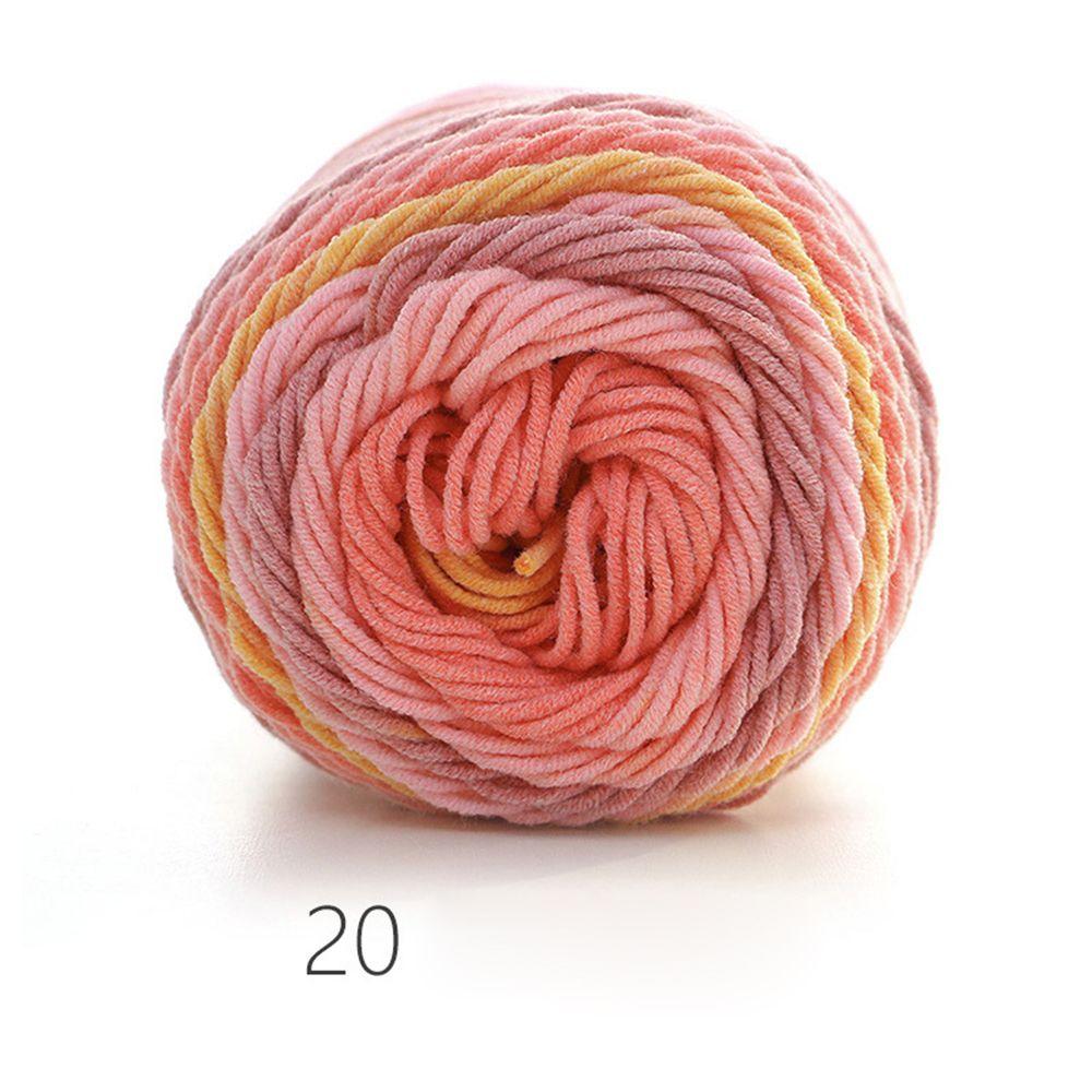 100grams Thick Warm Sweater Rainbow Color DIY Cotton Wool Yarn Crochet Knitting Hand-woven