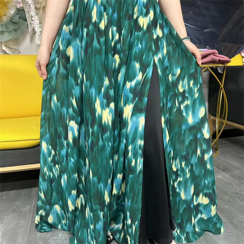 Ретро-зеленый купальник с принтом, вырезом, цельный купальник-бикини, прикрытый юбкой, обтягивающий женский летний пляжный купальник