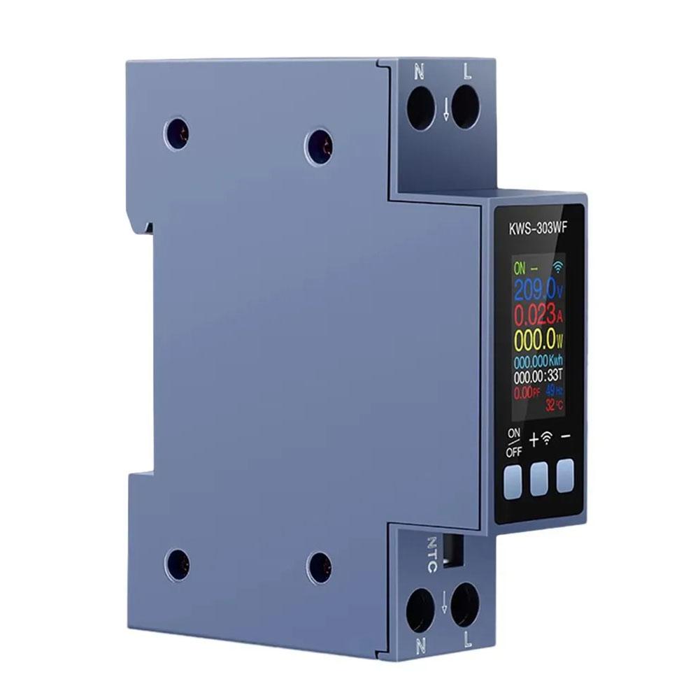Дистанционно управляемый WiFi DIN-реечный измеритель мощности KWS303WF 40A Многофункциональное измерение для дома и малого коммерческого использования
