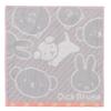 Nishikawa Miffy DB4605 Fun Made In XT34708609 Washcloth, 34x35cm, Washable, 100% Cotton, Time, Japan, Gray,