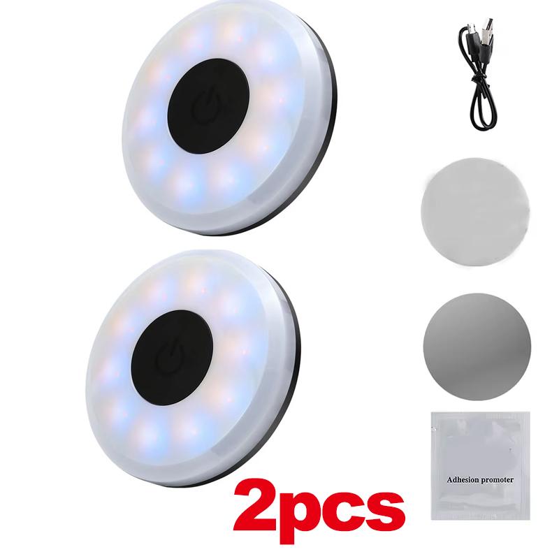 Rechargeable Car Reading Light LED Car Interior Touch Light Night Reading Lamp Magnetic Mount Wireless Dome Light LED Touch Lamp