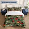 Marry Christmas  3‑Piece Bedding Set Soft Microfiber Duvet Cover Pillowcases Comfortable Bed Linen for Bedroom Decoration
