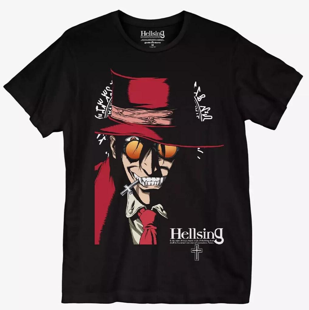 Мужская черная футболка Hellsing с Алукардом из аниме, новая с бирками, S-2XL
