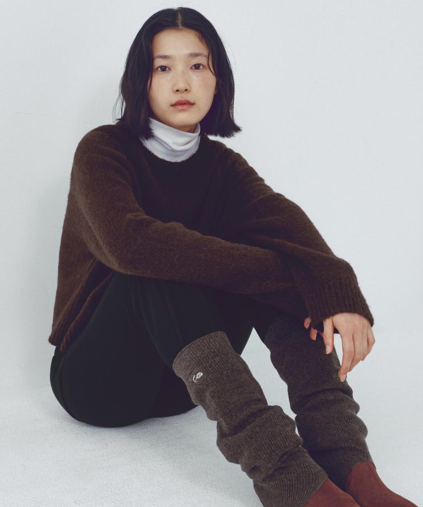 CITTA Essential Alpaca Wool Round Knit_Ctk251(Brown)