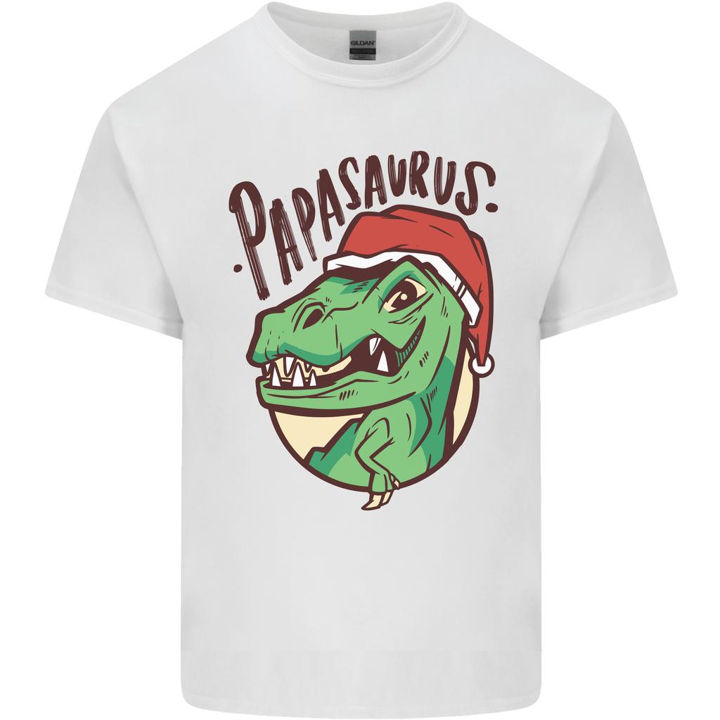 Christmas Papasaurus TRex Dinosaur Unisexs Light Cotton TShirt
