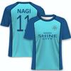 3D New Summer 4 Jersey Anime Blue Lock Man Shining City Role Play Bola Manga Round Neck T-shirt