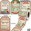 200-500Pcs Christmas Stickers Christmas Tree Santa Hat Self-Adhesive Gift Tags Pvc Gift Wrapping Seals Decals Party Decorations