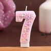 Macaron Ball Threaded Candle Set Birthday Color Digital Candle Cake Decoration
