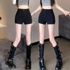 Женские летние 2025 черные А-силуэта с высокой талией утягивающие шорты - маленький размер