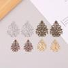 20Pcs Bronze/Copper/Gold/Silver Filigree Wraps Flower Connectors Metal Crafts Gift Decoration Diy Accessories