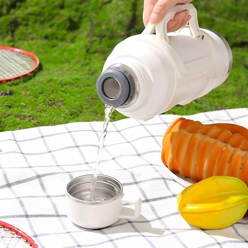 Large-Capacity Insulated Cup 304 Stainless Steel Outdoor Travel Water Cup Car-Mounted Household Insulated Kettle with Lid for Drinking Water