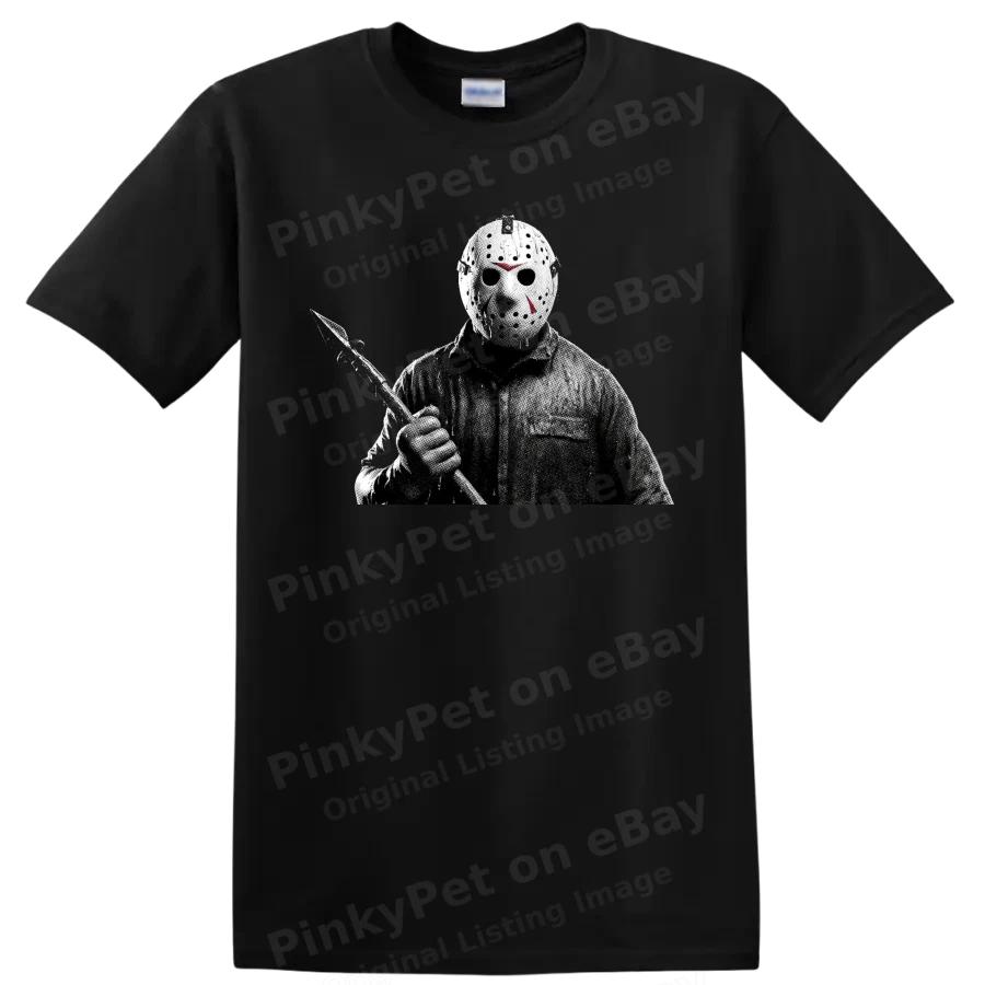 Jason Voorhees Horror T Shirt Hockey Mask Machete Slasher Movie Fan Tee Gift