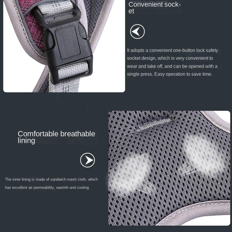 2023 Ремень для поводка для собак Нагрудный ремень для домашних животных Светоотражающий жилет на груди Назад