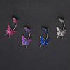 1Pcs 316L Surgical Steel Navel Belly Button Rings Butterfly Barbell Navel Ring