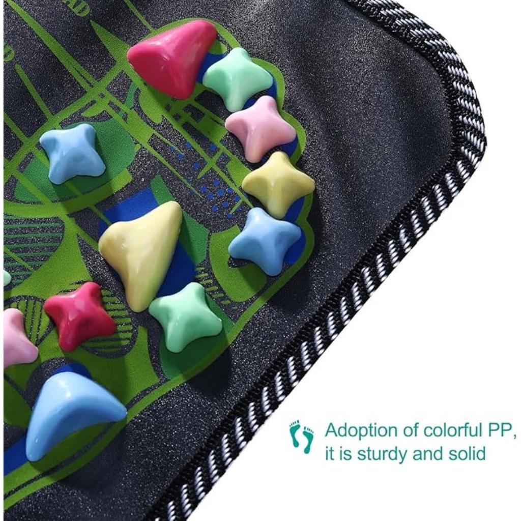 Рефлексотерапевтический массажный коврик для ног, массажер для ног, массажер для ног, коврик для ходьбы, массажер (черный)