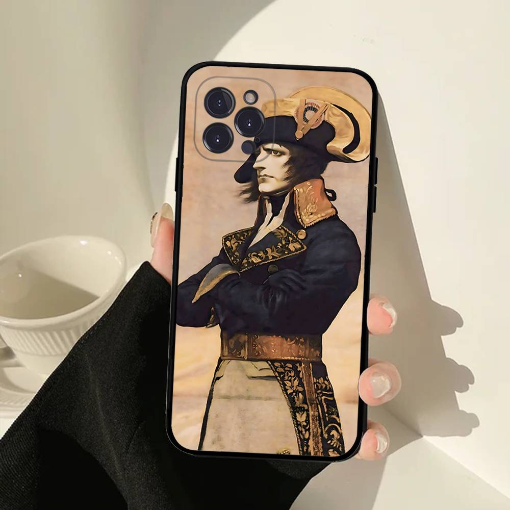 Чехол для телефона Наполеон Бонапарт для iPhone 17 Air 16 15 14 Plus 13 12 Mini 11 Pro Max Черный чехол