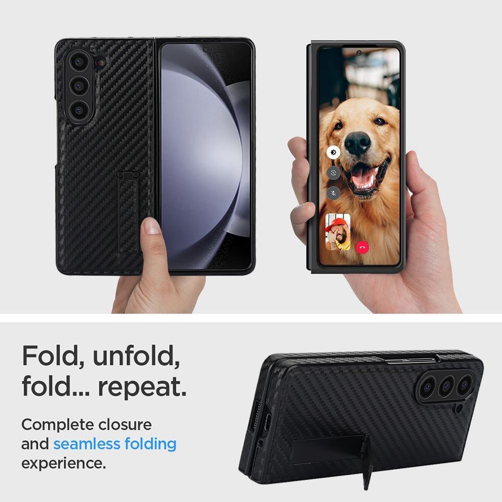 Чехол-держатель из углеродного волокна для Samsung Galaxy Z Fold 6 5 4 3 Fold6 Fold5 Fold4 Fold3 5G, прочный противоударный чехол