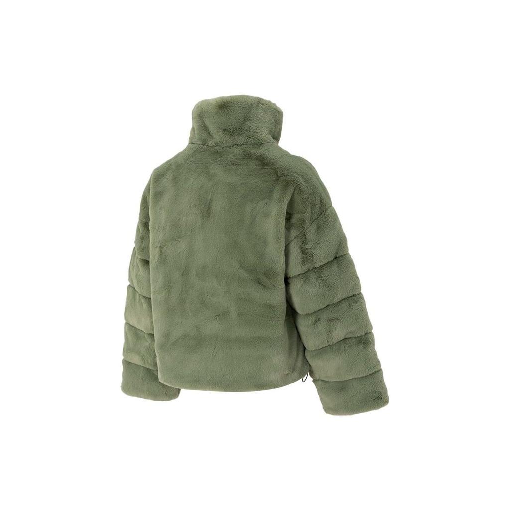 Nike Повседневная куртка с воротником-стойкой из искусственной норки с логотипом и принтом зеленая женская куртка FN0461-386