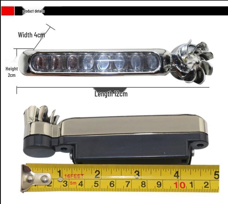 Светодиодная декоративная лампа дневного света для решетки автомобиля с питанием от ветра - Установка не требуется