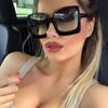 Oversized Shades Sunglasses Woman Black Fashion Square Sun Glasses For Female Big Frame Vintage Gradient Sexy