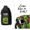 SHELKSBAG Стильная унисекс сумка-мессенджер на плечо с принтом зомби и черепа на Хэллоуин, водонепроницаемая, светящаяся, из холста премиум-качества