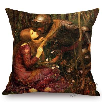 Aestheticism Master John Waterhouse Ancient Greek Myths Goddess Oil Painting Sofa Pillow Case Young Girls Linen Cushion Cover