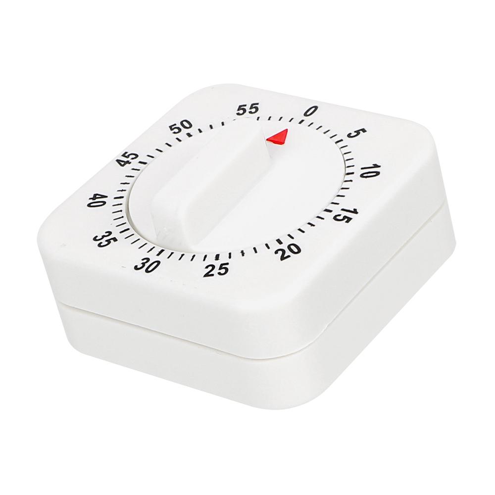 Kitchen Tools 60 Minutes Kitchen Timer Mechanical Timer Cooking Tools Countdown Alarm Reminder White Square