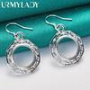 URMYLADY стерлингового серебра 925 пробы восьмиугольные круглые серьги для женщин очаровательные свадебные вечерние модные украшения