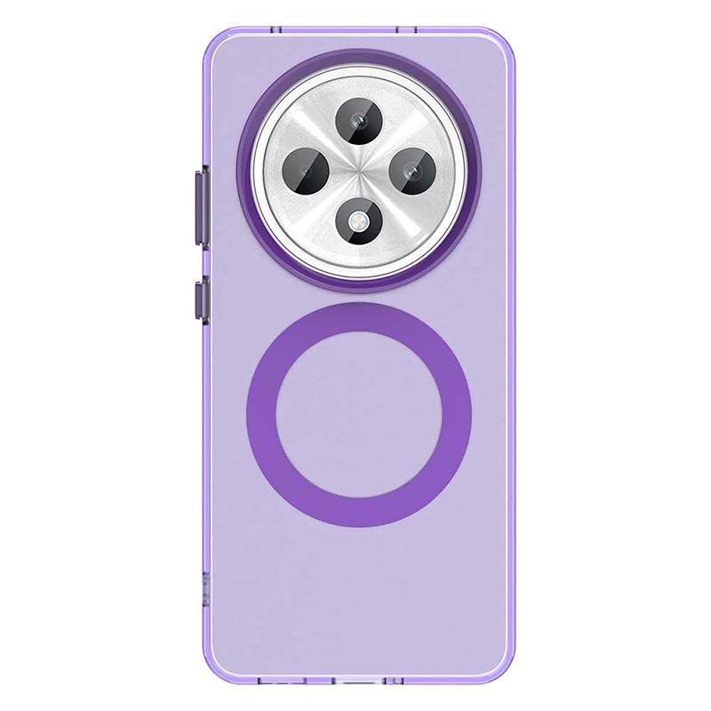 Для OPPO Reno 12F Конфетный цвет Для Magsafe Беспроводная зарядка Магнитный чехол для OPPO Reno 12F Ударопрочная Мягкая накладка Funda