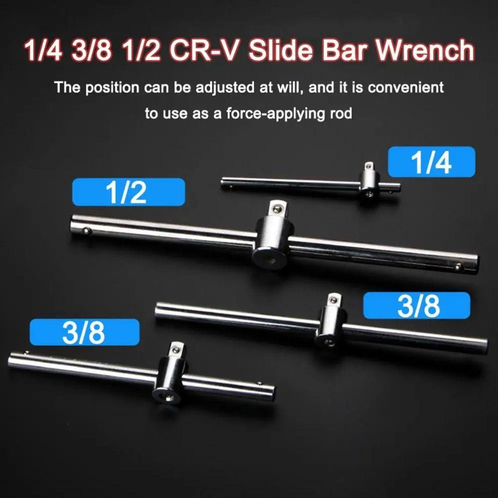 1 шт. 1/4" 3/8" 1/2" Привод Т-образная рукоятка Адаптер-вставка для торцевой головки Скользящий стержень Новый торцевой ключ