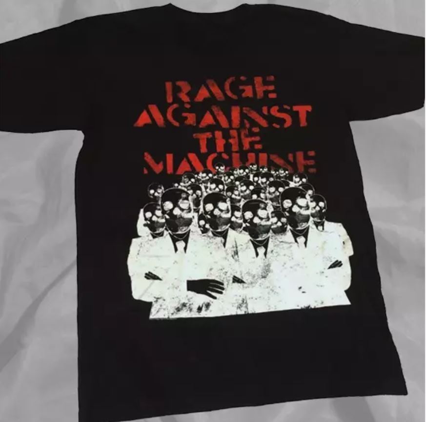 Rage Against The Machine Группа 90-е Ретро Стиль Редкая Черная Футболка Унисекс Футболка