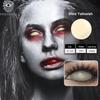 22MM Blind White Sclera Contact Lenses Crazy Yellowish Halloween Contact Lenses All White Mesh Cosplay Eye Contacts Full Eye