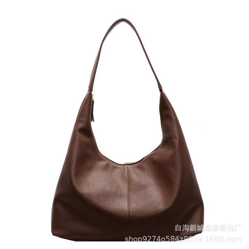 Casual Large-capacity Bag Women's 2025 New Popular Versatile Foreign Shoulder Bag Trendy Fashion Retro Tote Bag