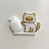 Acrylic Cat Hair Storage Memorial Box Cartoon Cat Pushing Vase Decor  for Home Decoration