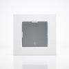 Plaque de finition métal alu 1 poste 84x87x10mm