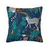 Lemurs In A Blue Jungle Square Pillowcase Pillow Cover Polyester Cushion Zip Decorative Comfort Throw Pillow for Home Sofa